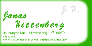 jonas wittenberg business card
